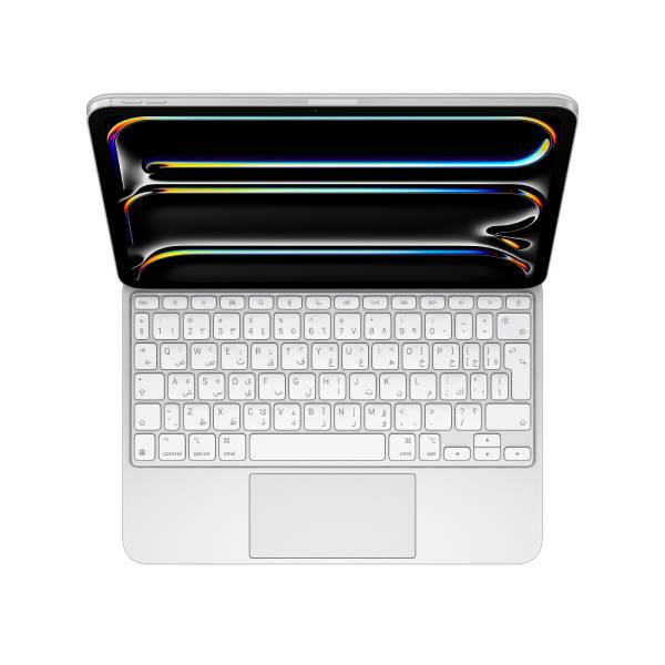 Apple Magic Keyboard : Clavier et étui pour iPad Pro 12,9 pouces (3e, 4e, 5e et 6e génération) et iPad Air (M2) - Blanc