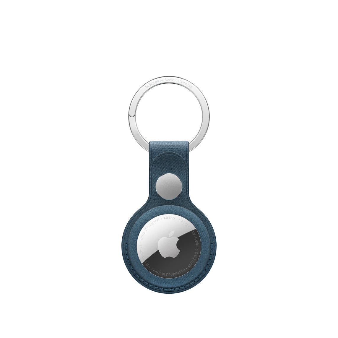 Porte-clés en cuir Apple AirTag original - Bleu Pacifique