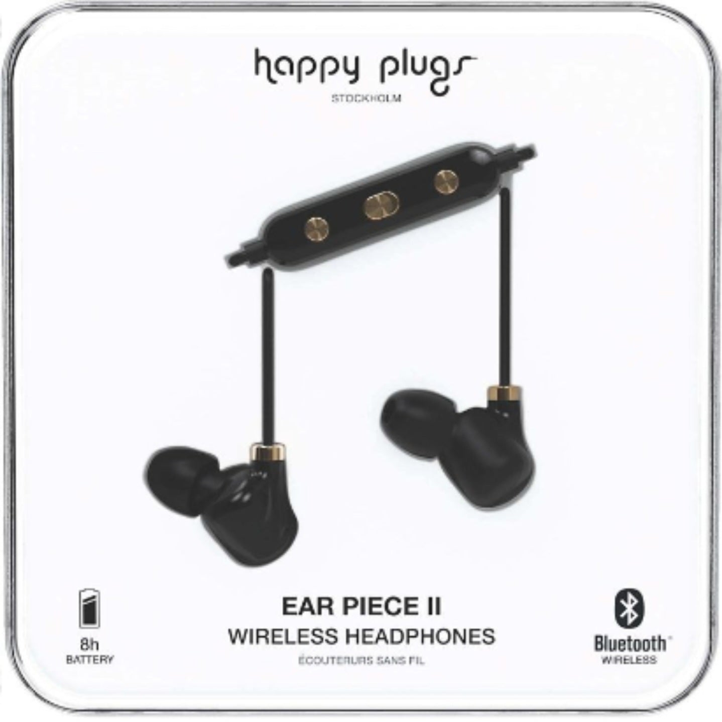 Happy Plugs Ear Piece 2 Wireless Headphones - Black/Gold