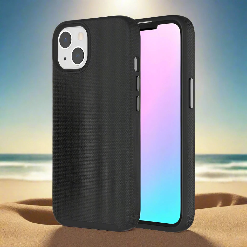 Funda antigolpes de doble capa Axessorize PROTech para Apple iPhone 13 - Negro