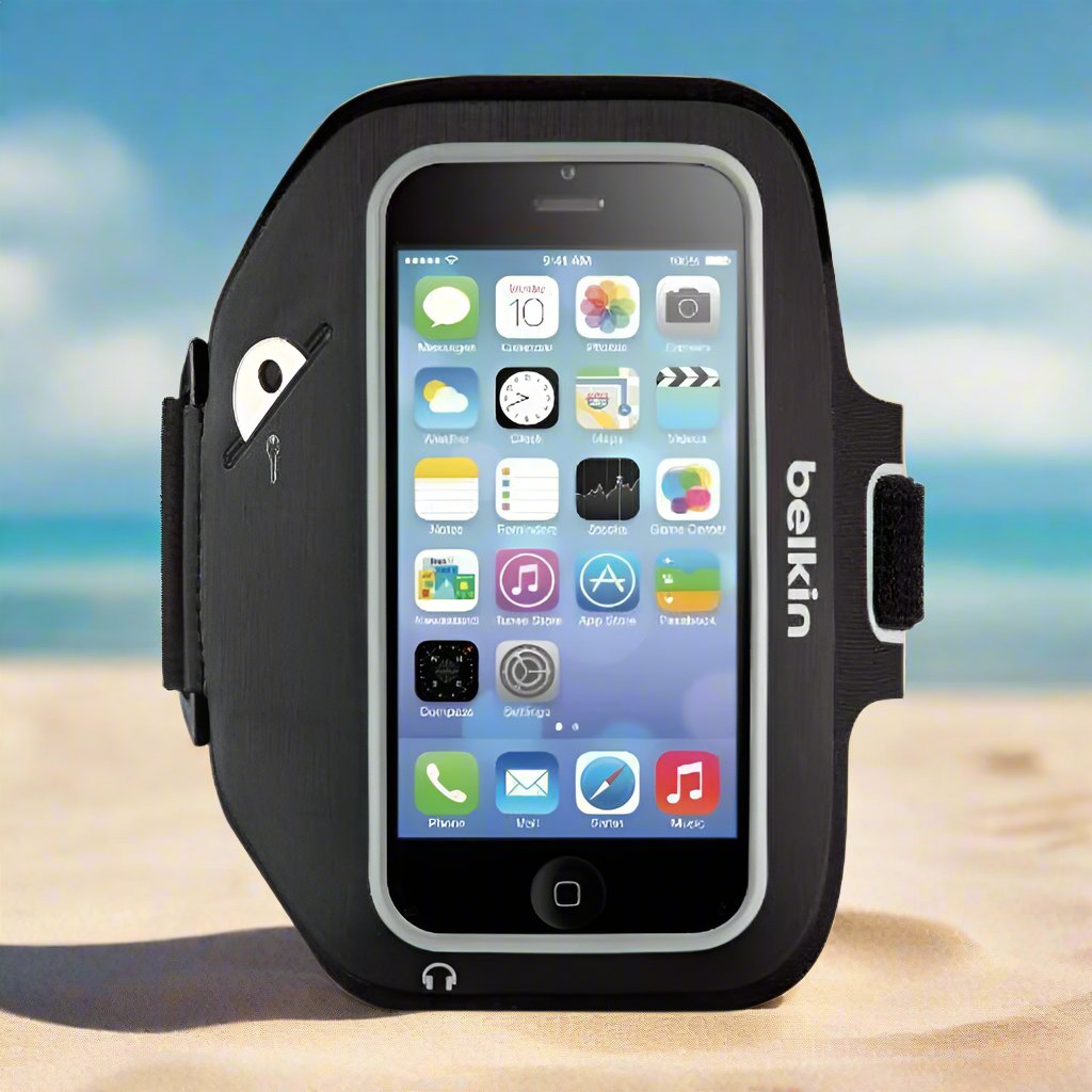 Brazalete Belkin Sport-Fit Plus para Apple iPhone 5/5s/5c - Negro