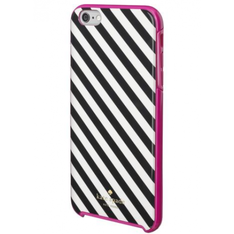 Kate Spade New York Hardshell Case for Apple iPhone 6/6s Plus - Black/White Stripes