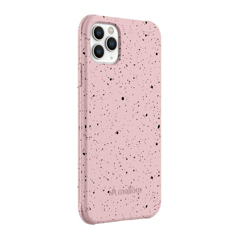 Coque Compostable Mellow Bio pour Apple iPhone 11 Pro Max - Rose/Noir Moucheté