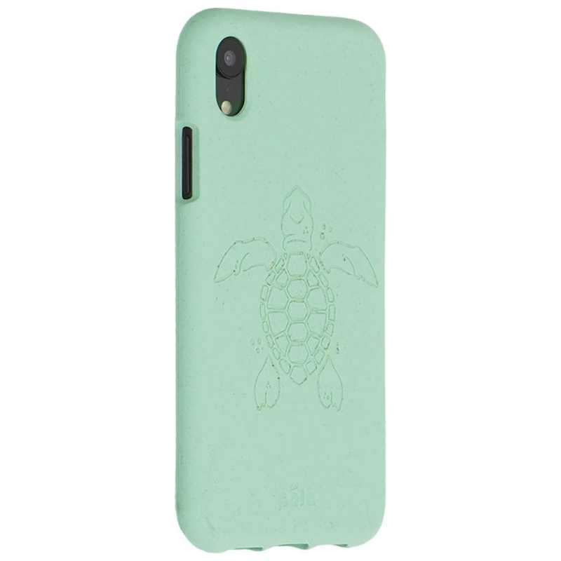 Coque compostable Pela pour Apple iPhone XR - Turquoise (édition Tortue)