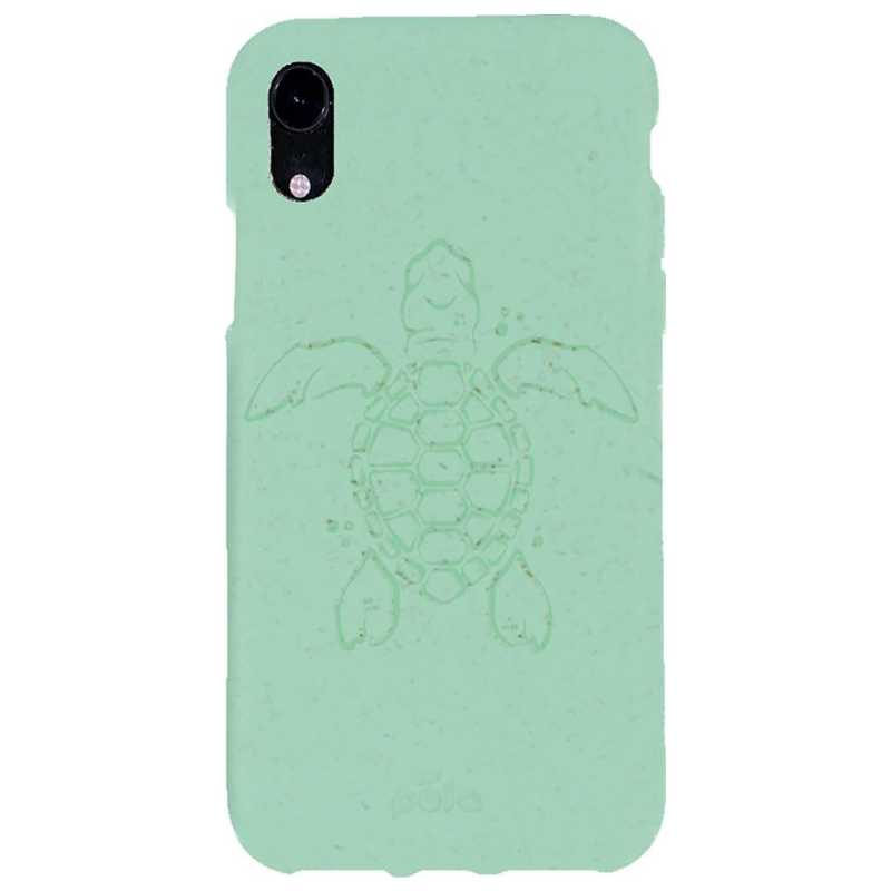 Coque compostable Pela pour Apple iPhone XR - Turquoise (édition Tortue)