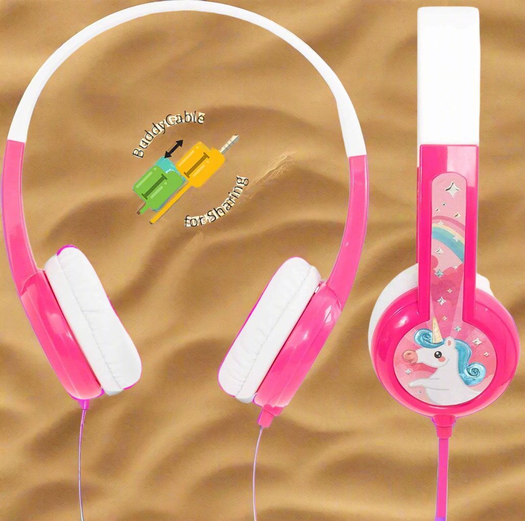 Buddyphones Standard kids Volume-Limiting Headphones Pink