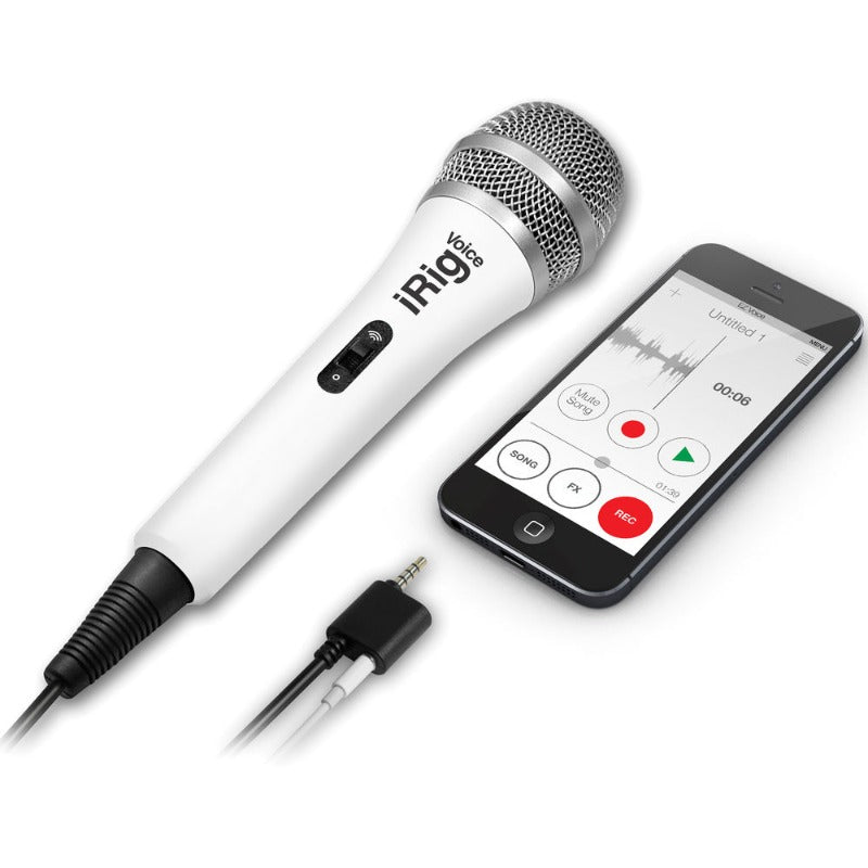Micrófono de mano IK Multimedia iRig Voice - Blanco