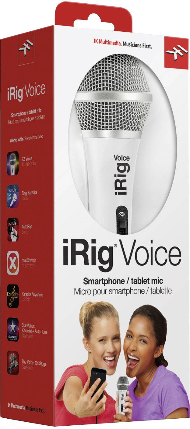 IK Multimedia iRig Voice Microphone à main - Blanc