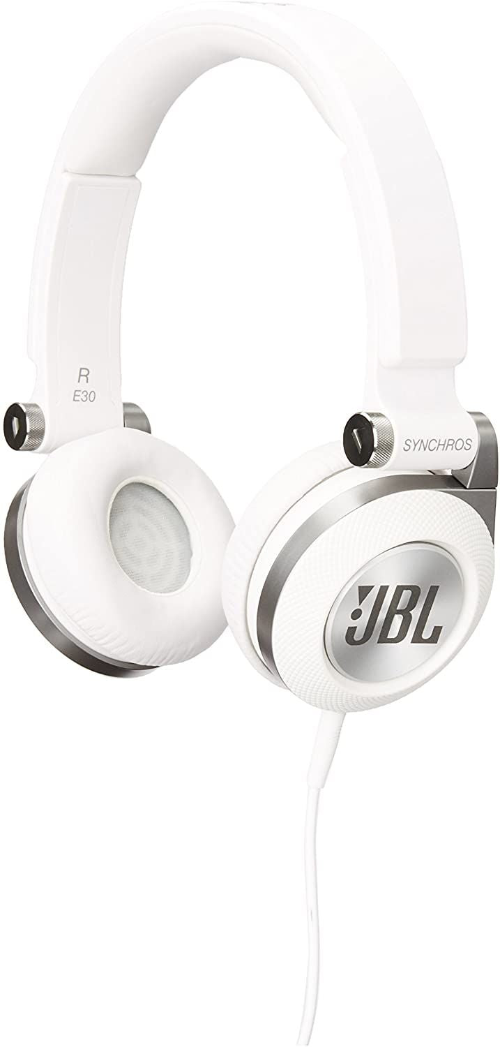 JBL Synchros  E30 Wired High-Performance On-Ear Headphones - White