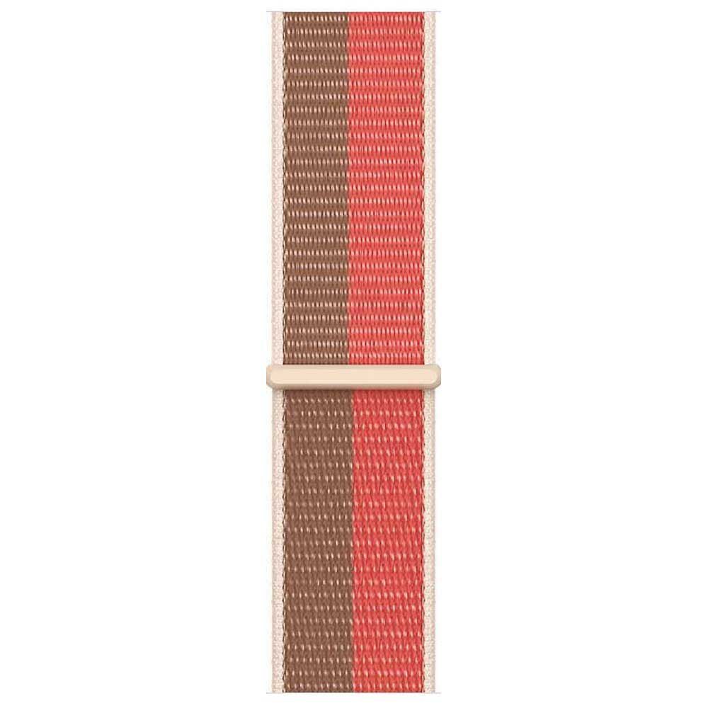Genuine Apple Watch Sport strap| women's braided Loop 45mm band - Pink Pomelo/Tan