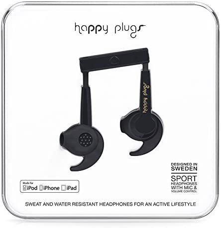 Happy Plugs 7754 Sports Headphone - Black